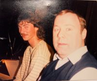 mit Greg Bowen 1985 im Orchester Frank Valdor, Foto Alan Downey